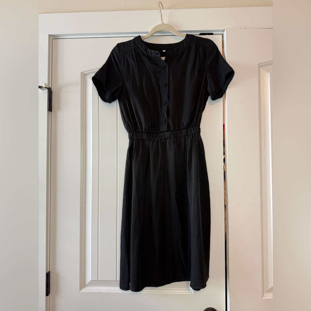 Elegant Black Button-Up Dress shein size small